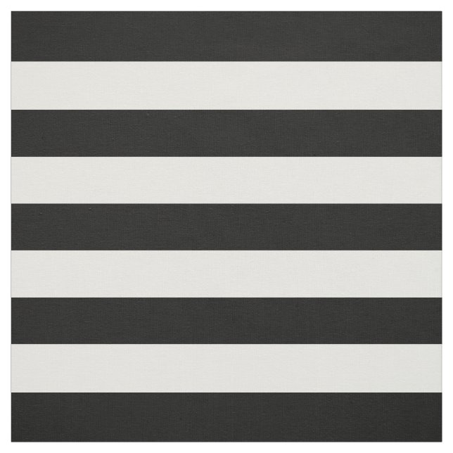 Black and White Preppy Stripes Fabric (Swatch)