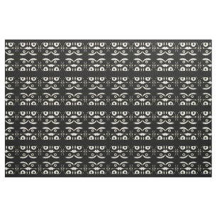 Black and White Primitive Inspired >Cotton Fabric