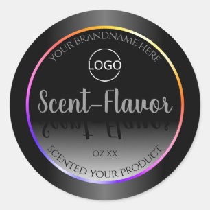 Black and White Product Labels Colourful Frame Log