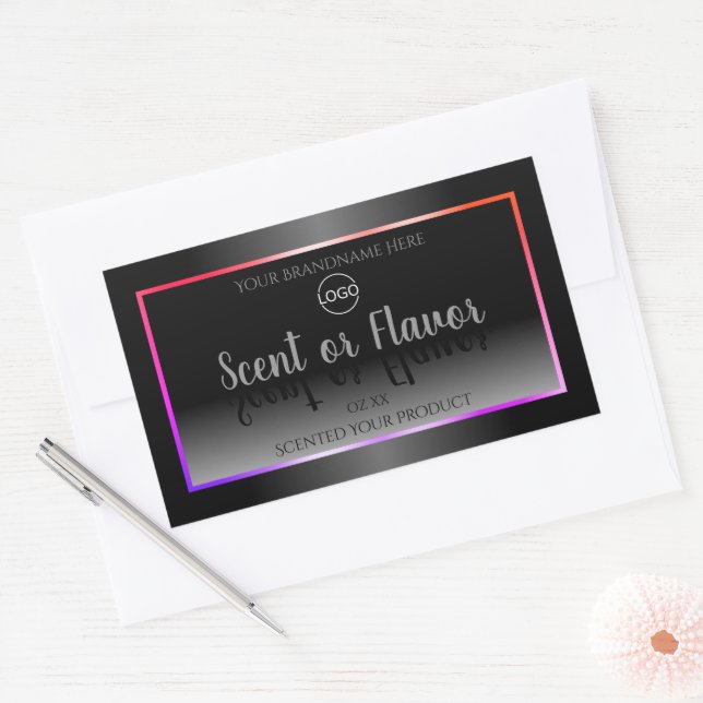 Black and White Product Labels Colourful Frame Log (Envelope)