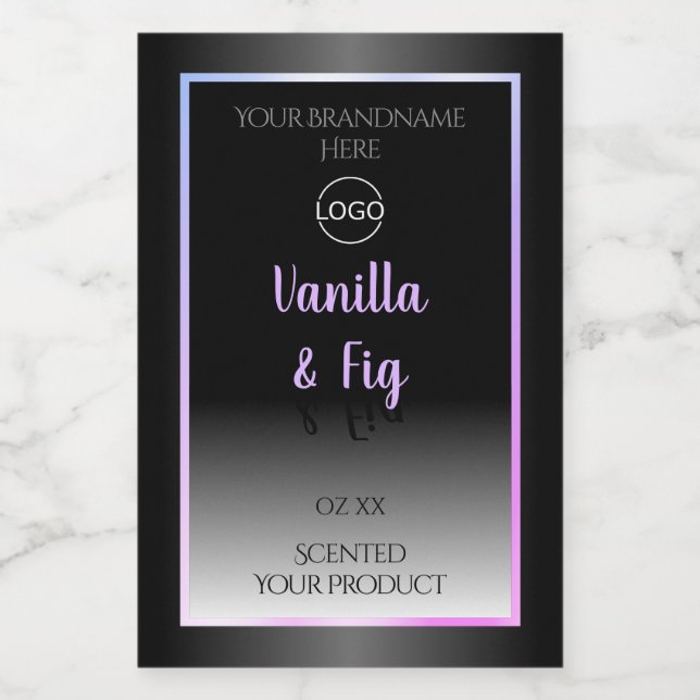 Black and White Product Labels Luminous Frame Logo (Single Label)