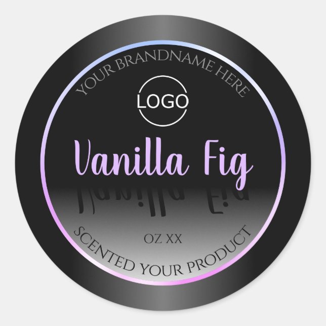 Black and White Product Labels Luminous Frame Logo (Front)