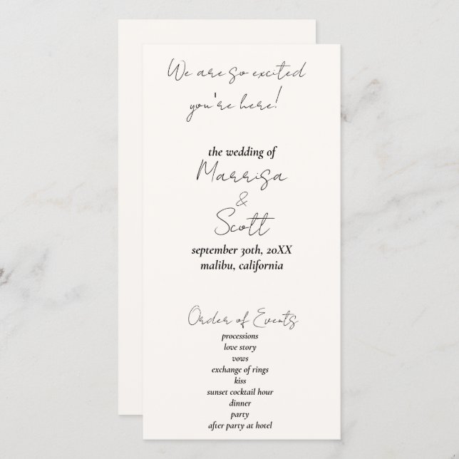 black and white programs  (Front/Back)