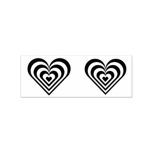 black and white pulsating heart Thunder_Cove Rubber Stamp