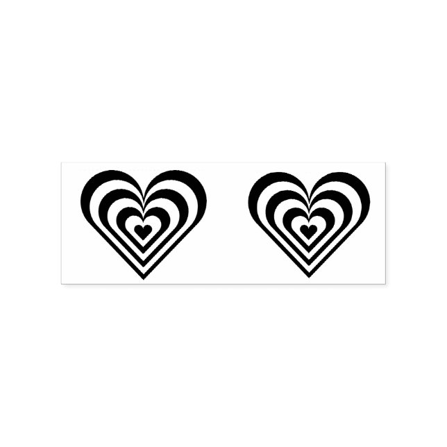 black and white pulsating heart Thunder_Cove Rubber Stamp (Imprint)