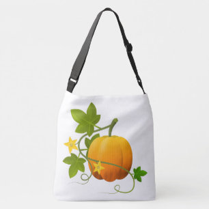 Black and White Pumpkin Crossbody Bag