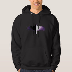 Black and White Purple Crow Hoodie
