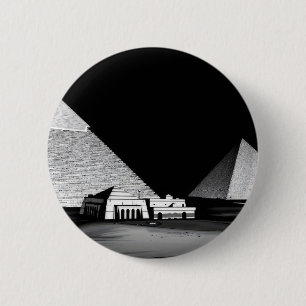 Black and White Pyramids 6 Cm Round Badge