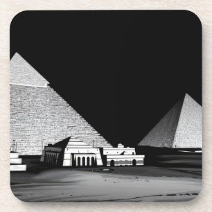Black and White Pyramids Coaster