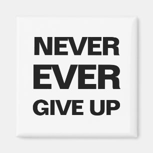 Black and white qoute motivational modern magnet