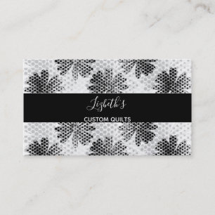 Black and White Quilting or Craft Business Card