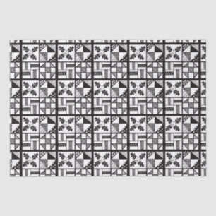 Black and White Quilting Tissue Paper