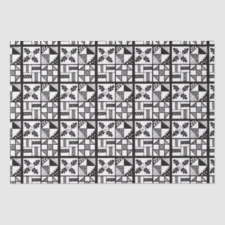 Black and White Quilting Tissue Paper