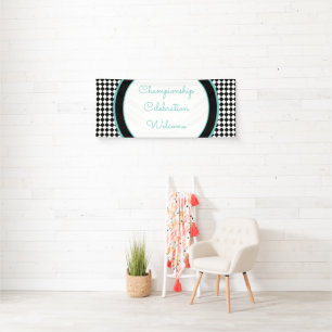 Black and White Race Event Welcome Banner