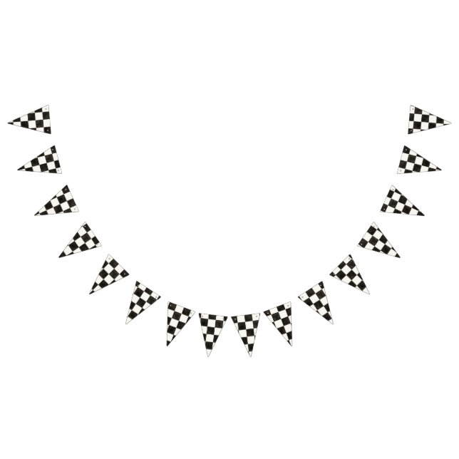 Black and White Racing Chequered Flags (All)