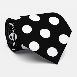 Black and White Racing Silks Polka Dot Derby Day Tie