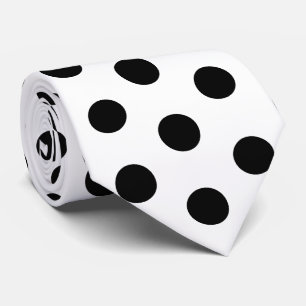 Black and White Racing Silks Polka Dot Derby Tie