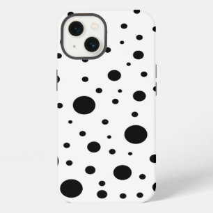 Black and White Random Dots iPhone Case