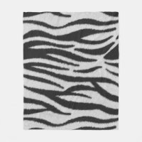 Black and White Realistic Zebra Fur Texture