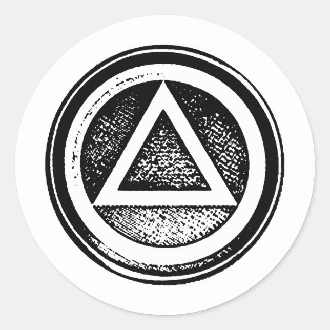 Black and White Recovery Sobriety Sticker (Front)