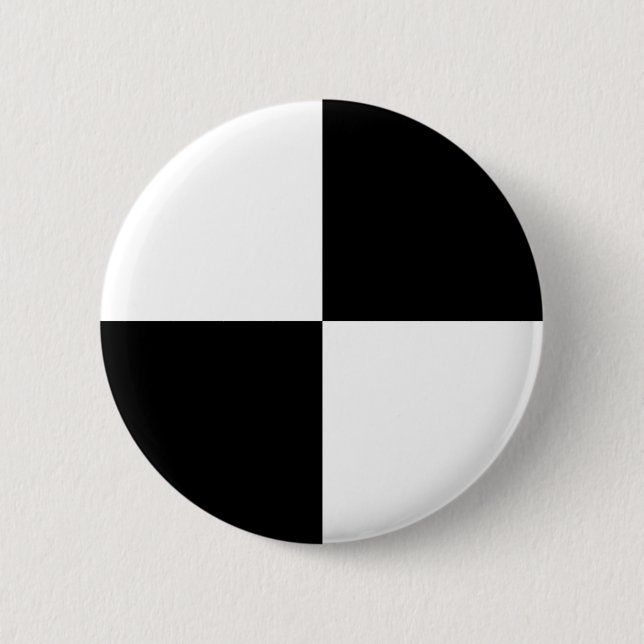 Black and White Rectangles 6 Cm Round Badge (Front)