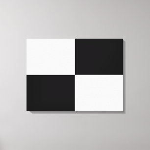 Black and White Rectangles Canvas Print