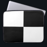 Black and White Rectangles Laptop Sleeve<br><div class="desc">A bold chequered pattern comprised of two black and two white rectangles makes up this clean digital design. If you'd like to add a monogram or image to the design,  click the "Customise it!" button. 

 

 Digitally created image. 
 Copyright © 2011 Claire E. Skinner. All rights reserved.</div>