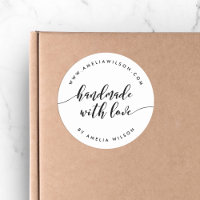 Black and White Relax Script Handmade with Love