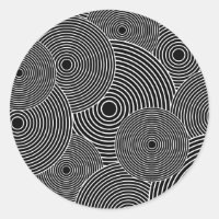 Black and White Retro Circles Pattern