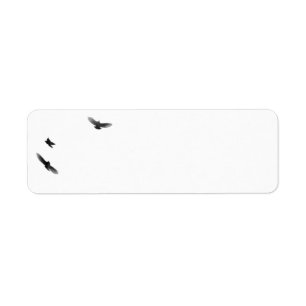 Black and White Return Address Label