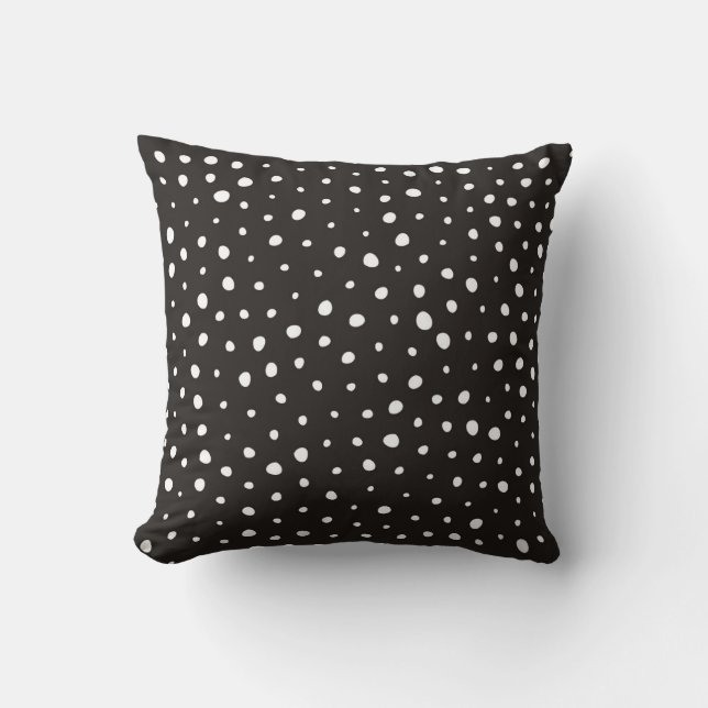 Black and White Reverse Dalmatian Print/Pattern Cushion (Front)