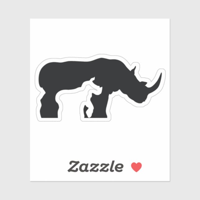 Black and White Rhino (Sheet)