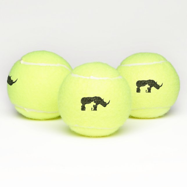 Black and White Rhino Tennis Balls (Multi)
