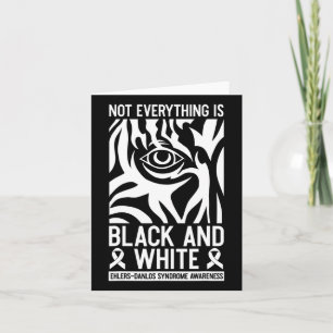 Black And White Ribbon Ehlers Danlos Zebra Rheumat Card