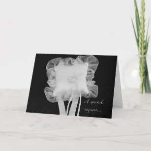Black and White Ring Bearer Special Request Card