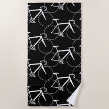BLACK AND WHITE ROAD RACING BICYCLE MOTIF