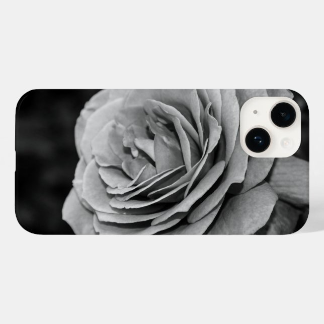Black and White Rose Case-Mate iPhone Case (Back (Horizontal))