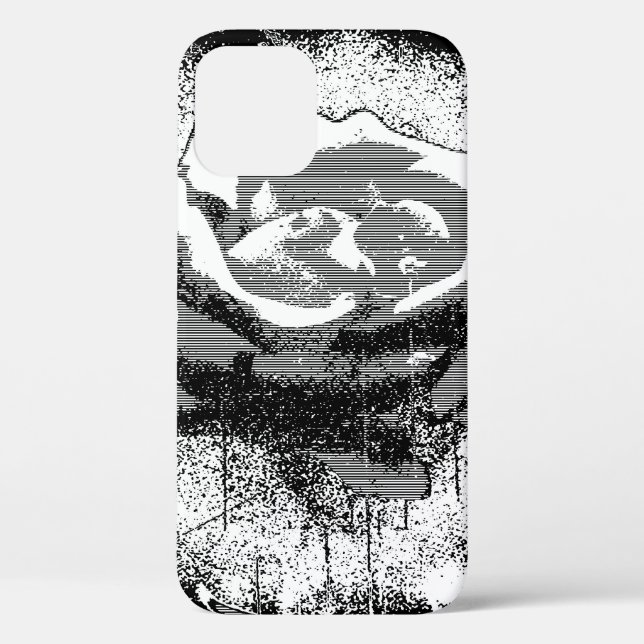 Black And White Rose Fine Art Case-Mate iPhone Case (Back)