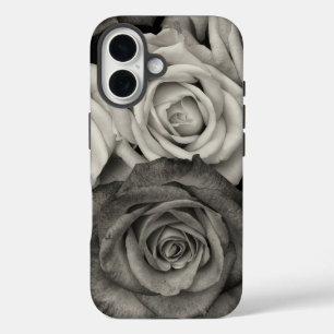 Black and White Roses iPhone 16 Case