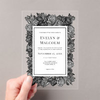 Black and White Roses Gothic Wedding