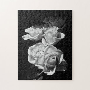 Black and white roses jigsaw puzzle