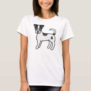 Black And White Rough Coat Parson Russell Terrier T-Shirt