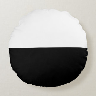 Black and white round cushion