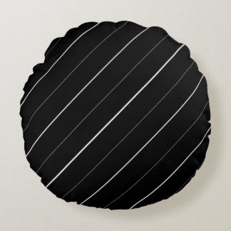 Black And White Round Cushion