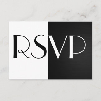 Black and White RSVP Card