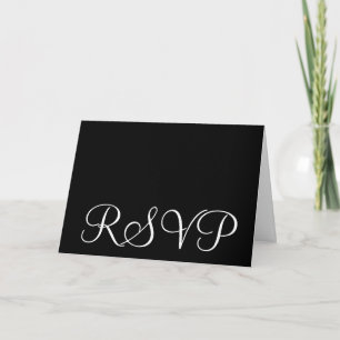 Black and White RSVP Cards for Wedding Invitations