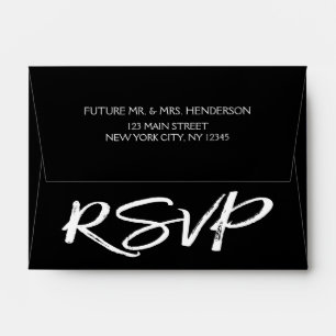 Black and White RSVP Envelopes