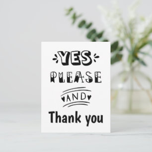 Black and White RSVP Generic Postcard