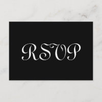 Black and White RSVP Wedding Response