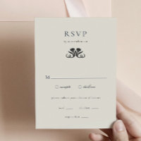 Black and White RSVP with Meals Enclosure Card